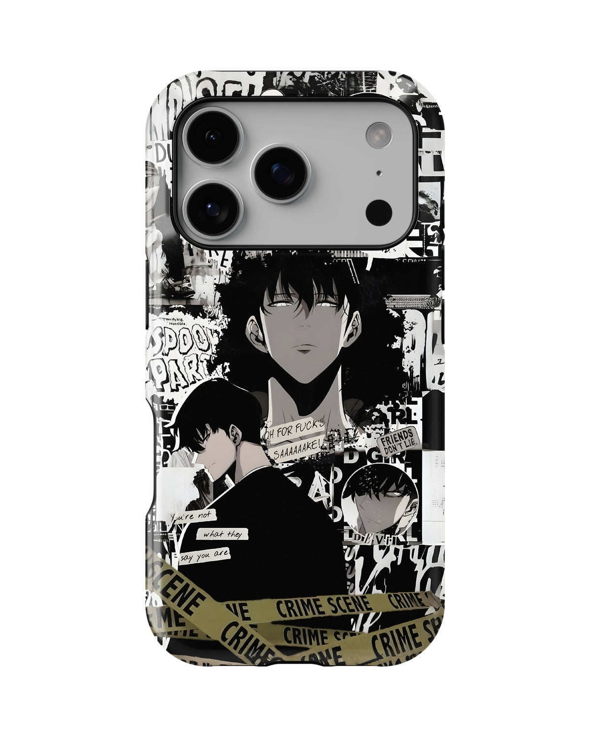 iPhone 17 Pro Max Tank Case | Anime (Manga Noir)