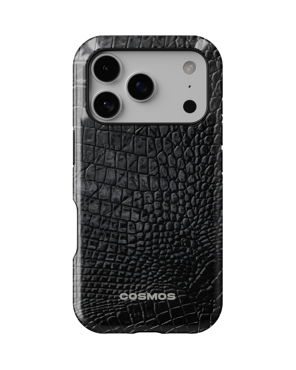 iPhone 17 Pro Tank Case | Textures (Obsidian Croc)