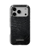 iPhone 17 Pro Tank Case | Textures (Obsidian Croc)
