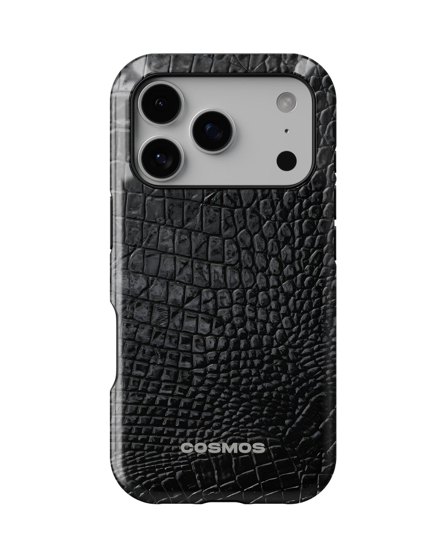 iPhone 17 Pro Tank Case | Textures (Obsidian Croc)