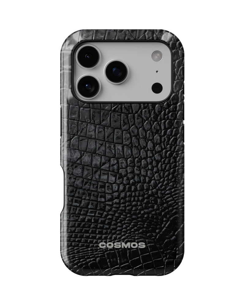 iPhone 17 Pro Max Tank Case | Textures (Obsidian Croc)