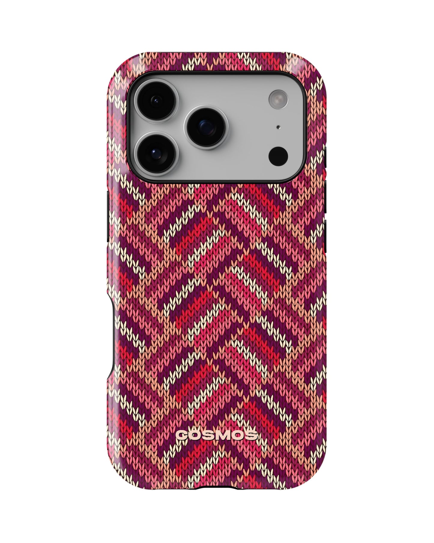 iPhone 17 Pro Tank Case | Textures (Ruby Weave)