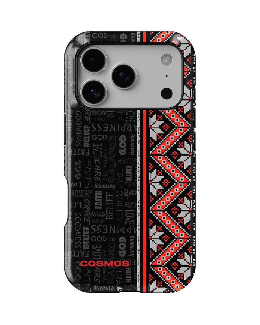 iPhone 17 Pro Max Tank Case | Textures (Tribal Noir)