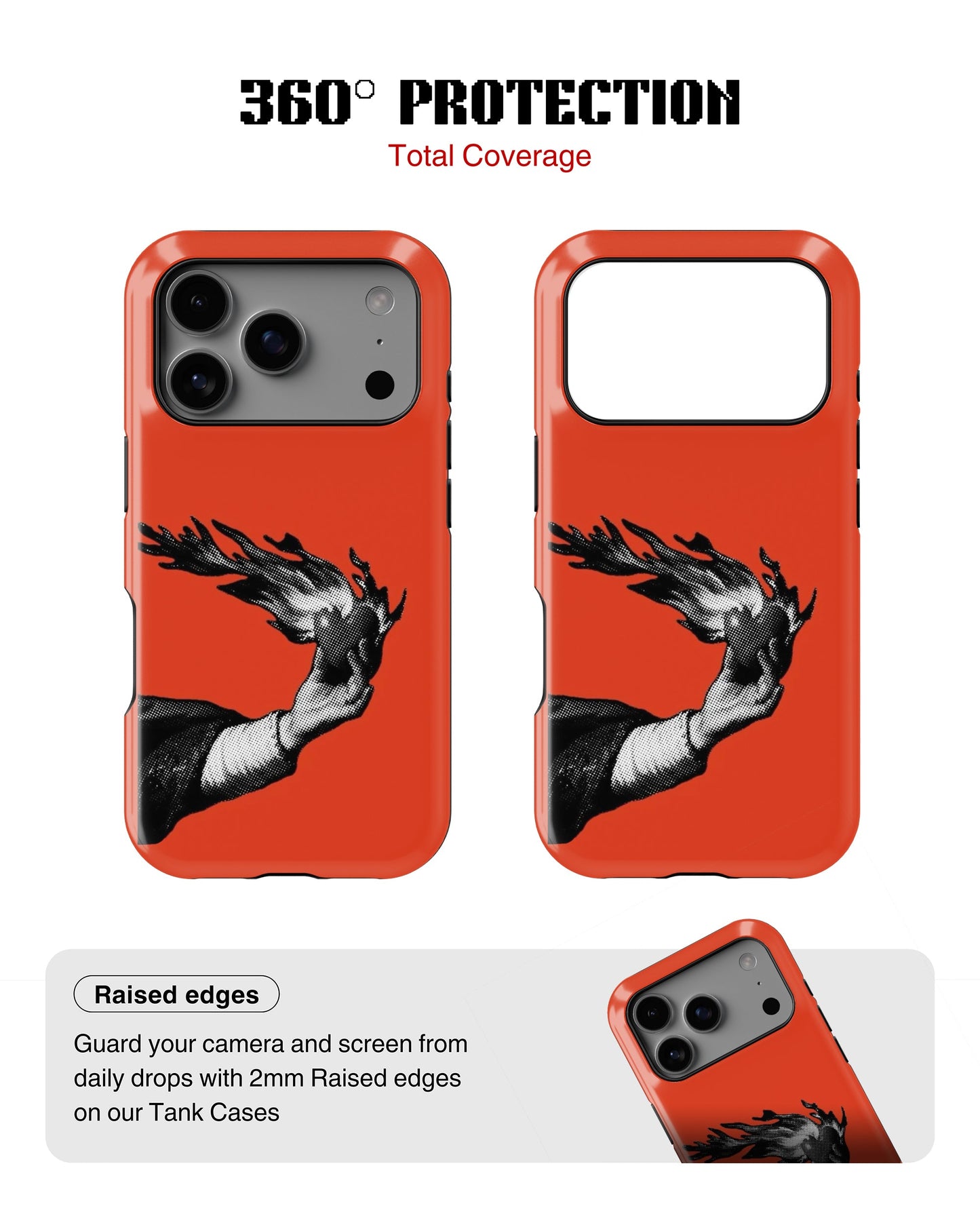 iPhone 17 Pro Max Tank Case | Modernism (Burning Hand)