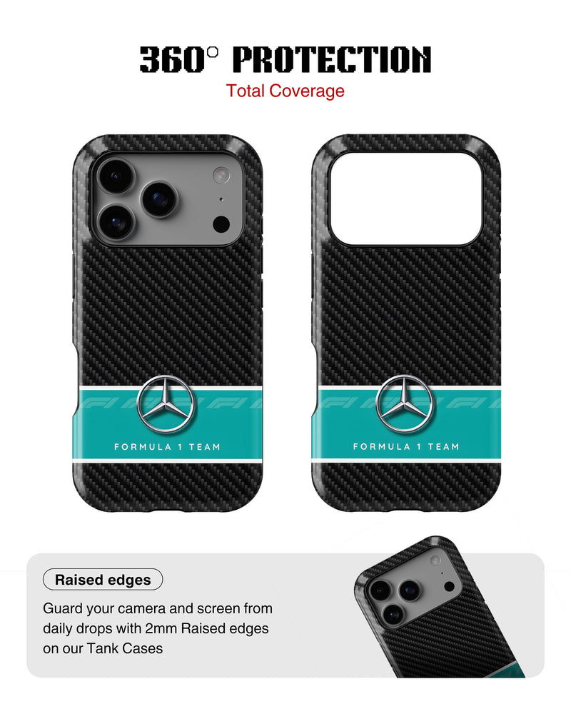 iPhone 17 Pro Max Tank Case | Formula 1 (Carbon Mercedes)