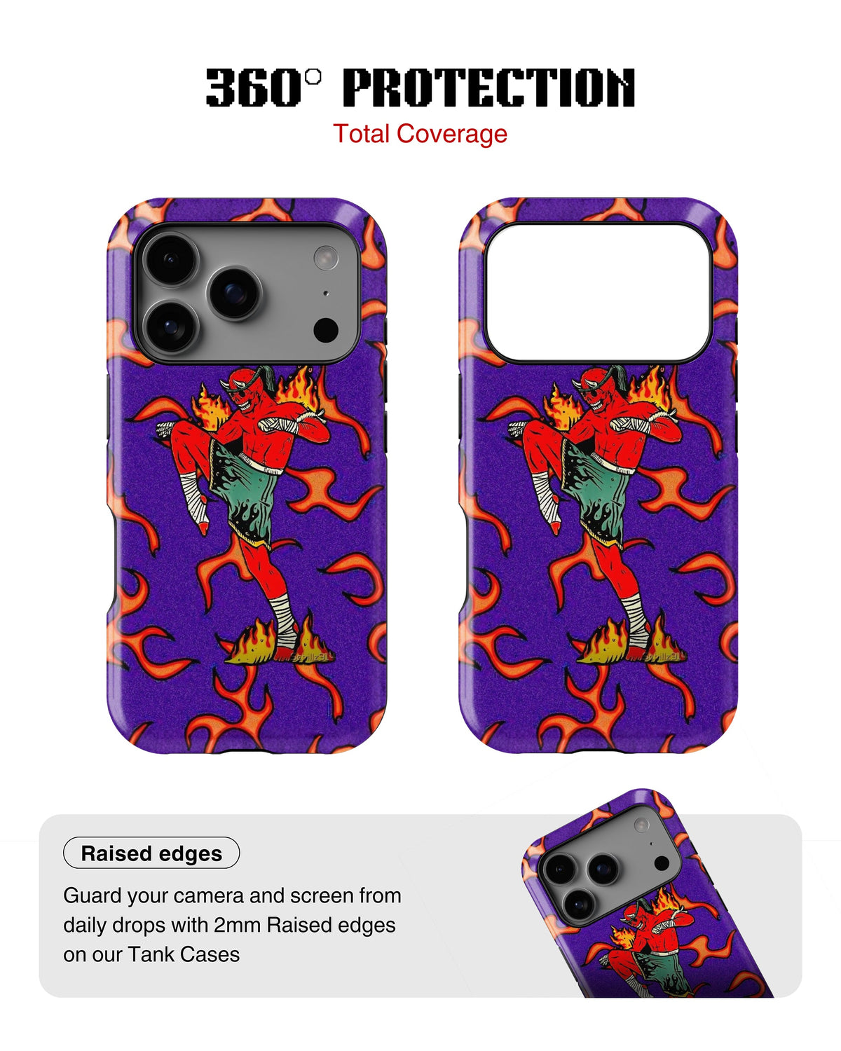 iPhone 17 Pro Max Tank Case | Modernism (Fire Runner)