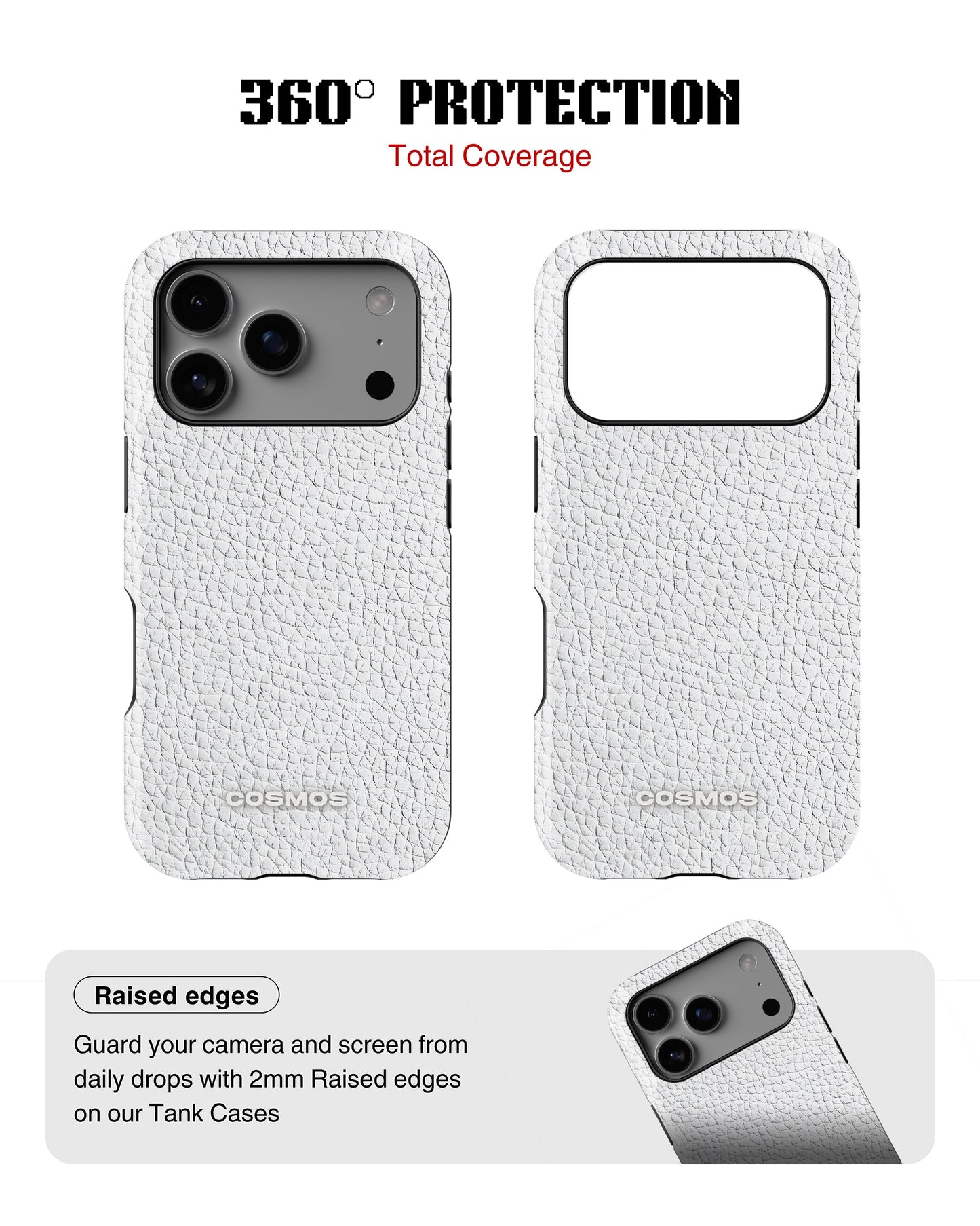 iPhone 17 Pro Max Tank Case | Textures (Ivory Grain)