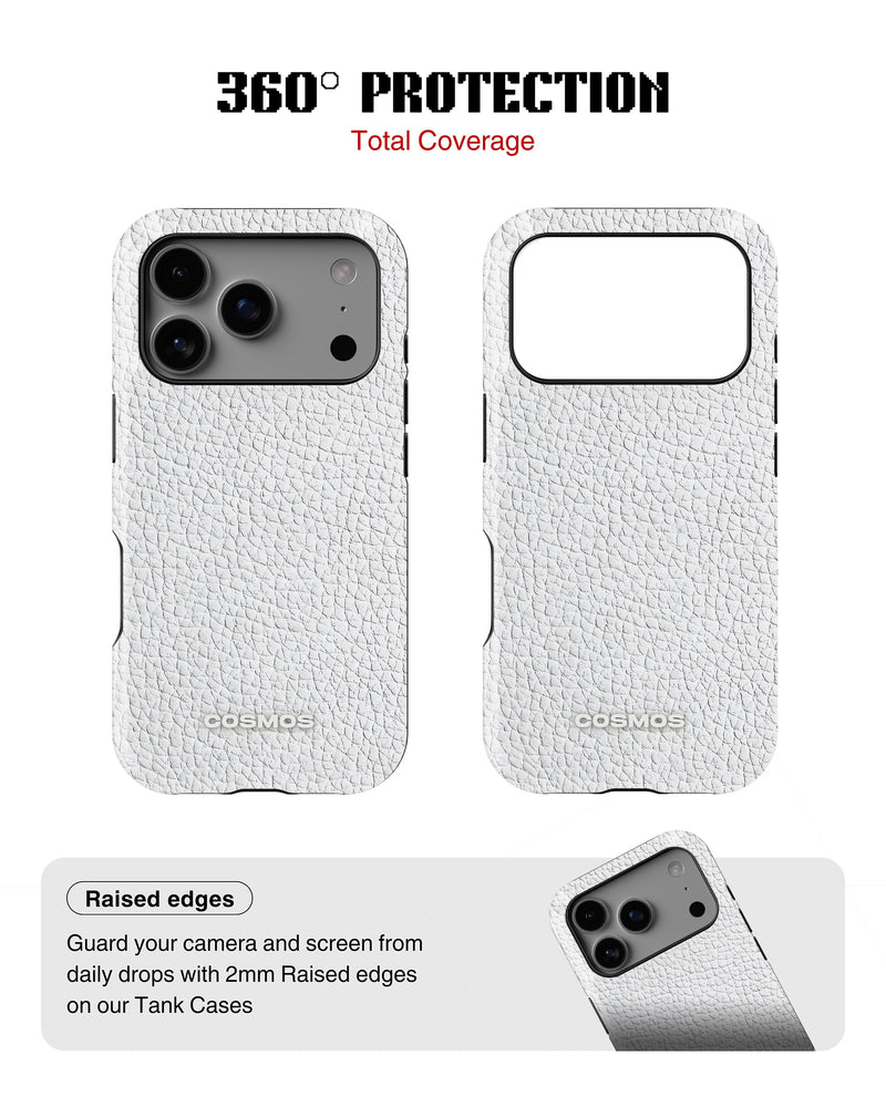 iPhone 17 Pro Max Tank Case | Textures (Ivory Grain)