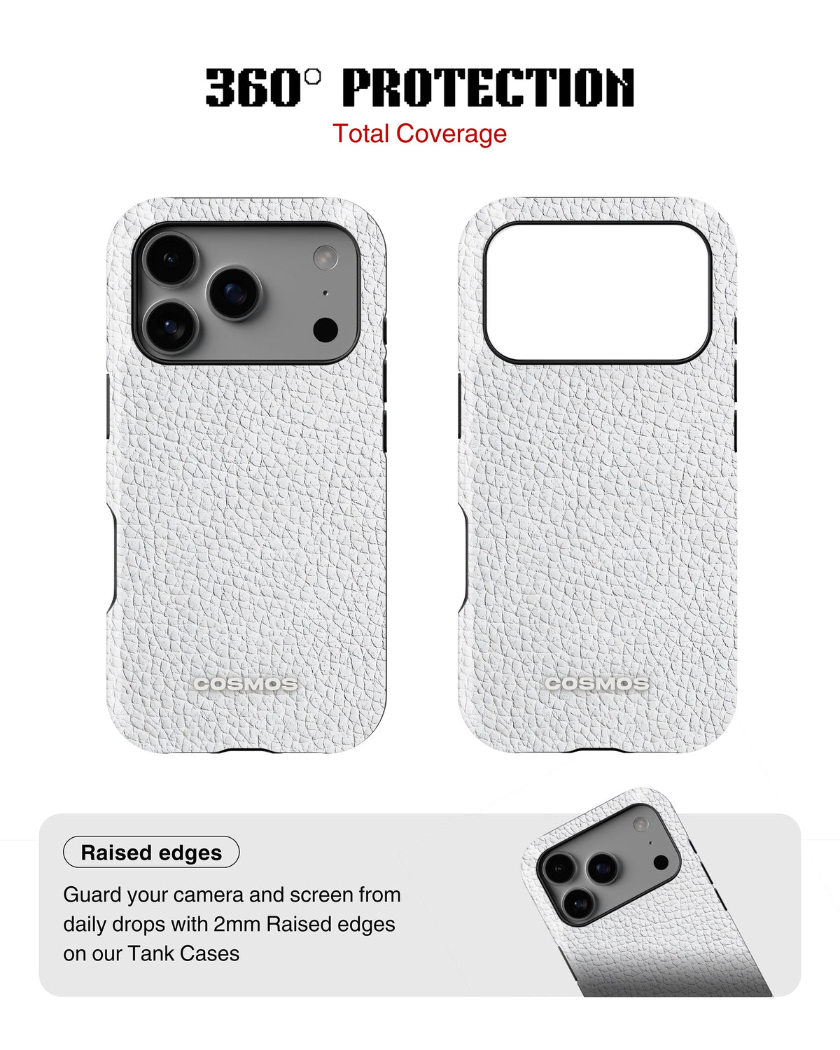 iPhone 17 Pro Tank Case | Textures (Ivory Grain)