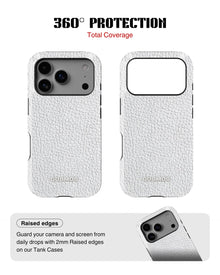 iPhone 17 Pro Tank Case | Textures (Ivory Grain)
