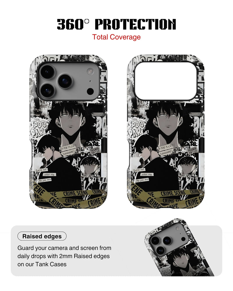 iPhone 17 Pro Tank Case | Anime (Manga Noir)