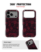 iPhone 17 Pro Tank Case | Textures (Midnight Rose)