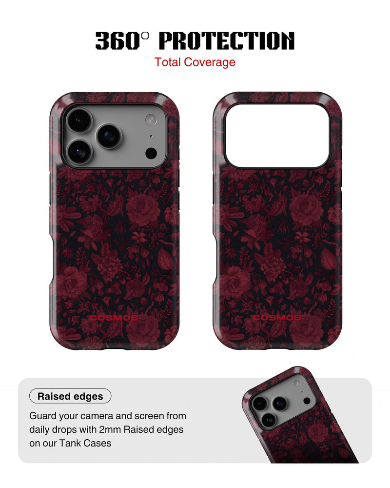 iPhone 17 Pro Tank Case | Textures (Midnight Rose)