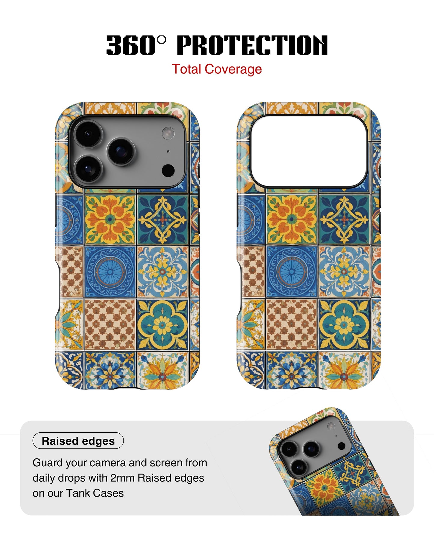 iPhone 17 Pro Tank Case | Girls Aesthetics (Moroccan Tiles)