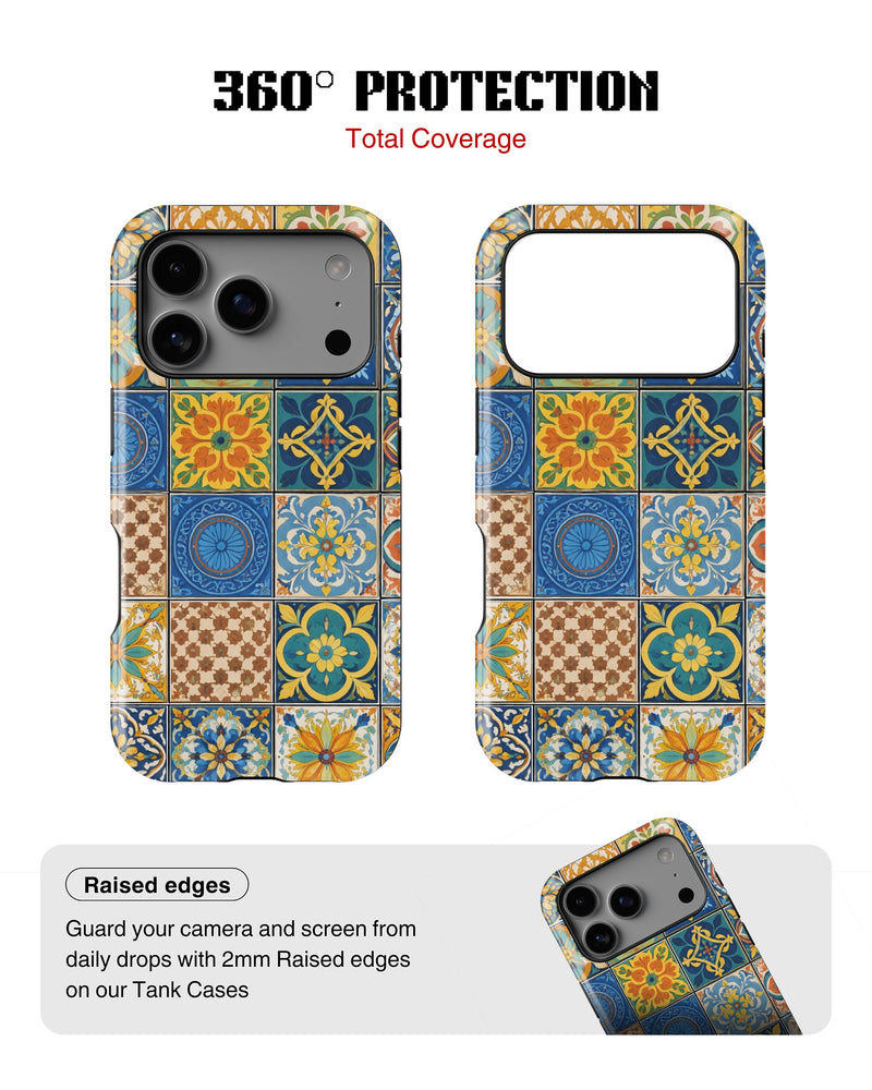 iPhone 17 Pro Tank Case | Girls Aesthetics (Moroccan Tiles)