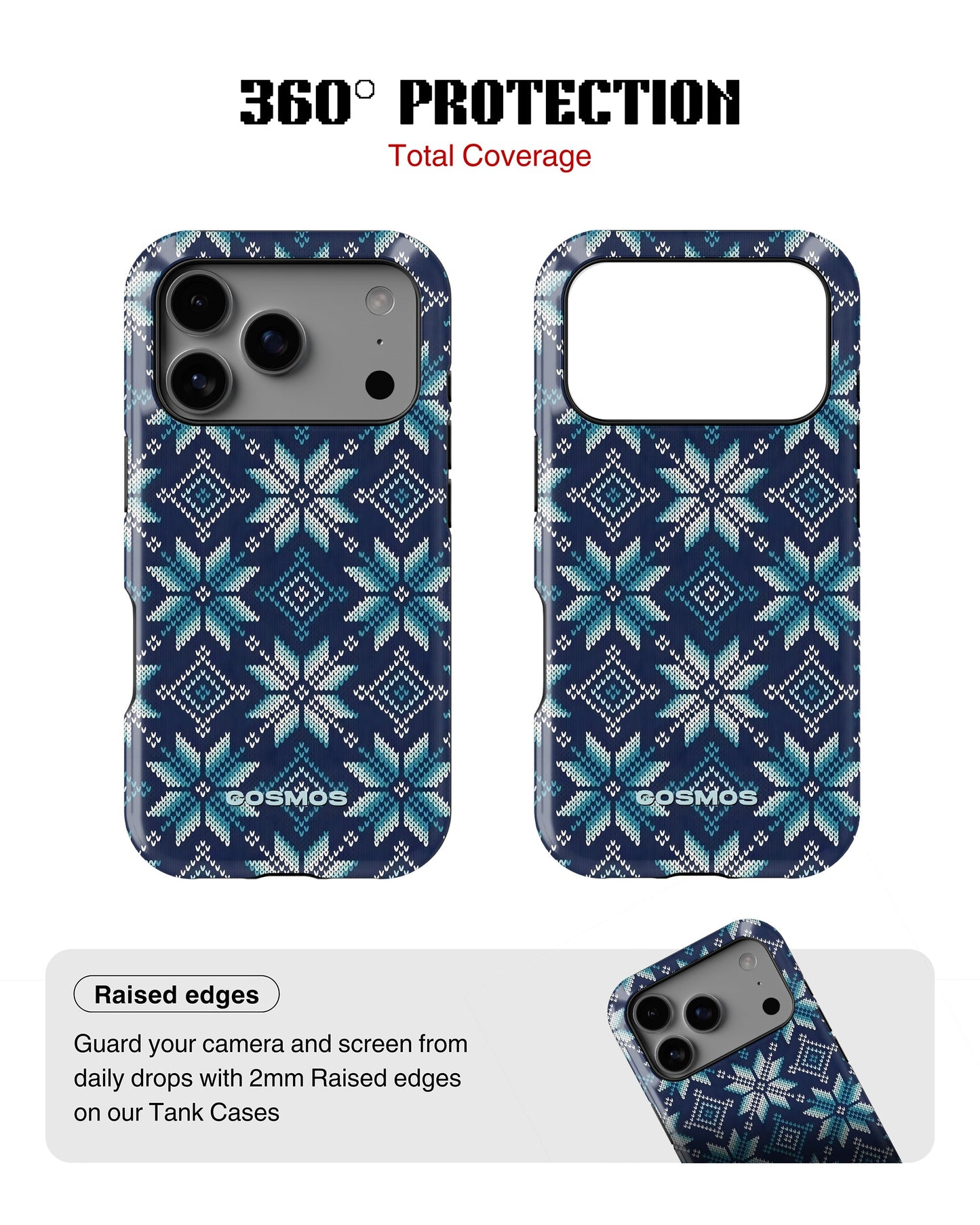 iPhone 17 Pro Max Tank Case | Textures (Nordic Frost)