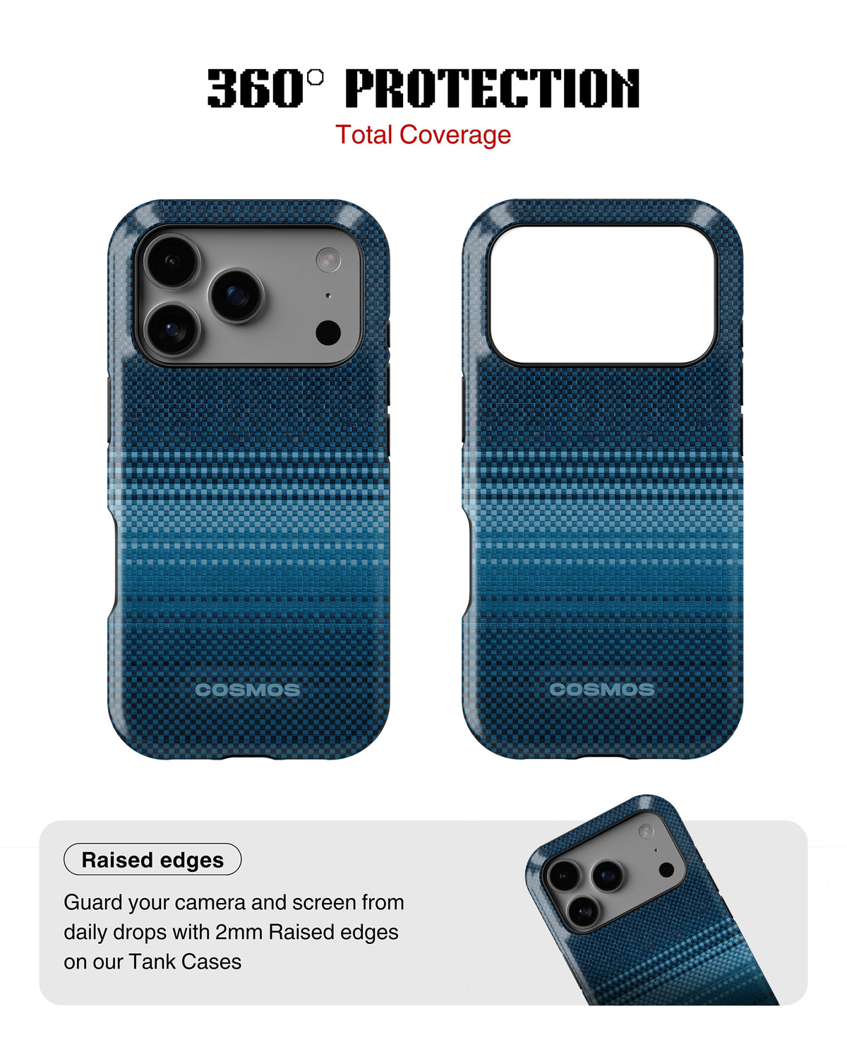 iPhone 17 Pro Max Tank Case | Textures (Ocean Stitch)