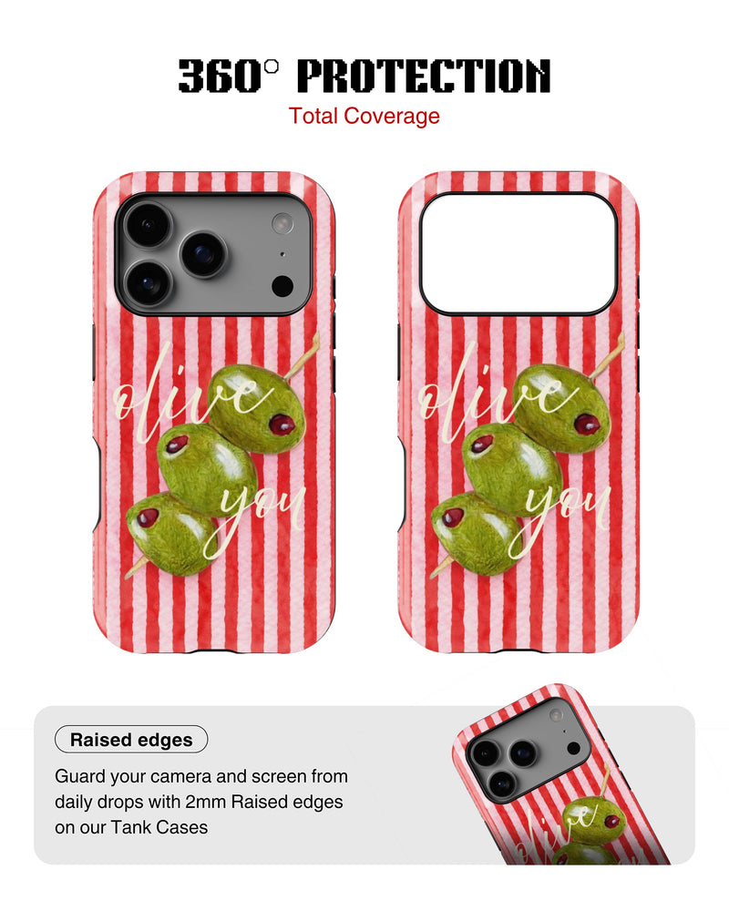 iPhone 17 Pro Tank Case | Girls Aesthetics (Olive Love)