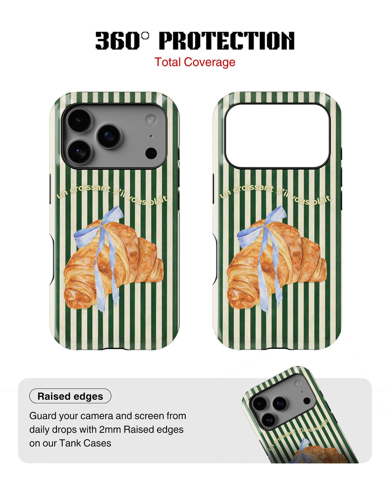 iPhone 17 Pro Tank Case | Girls Aesthetics (Paris Croissant)