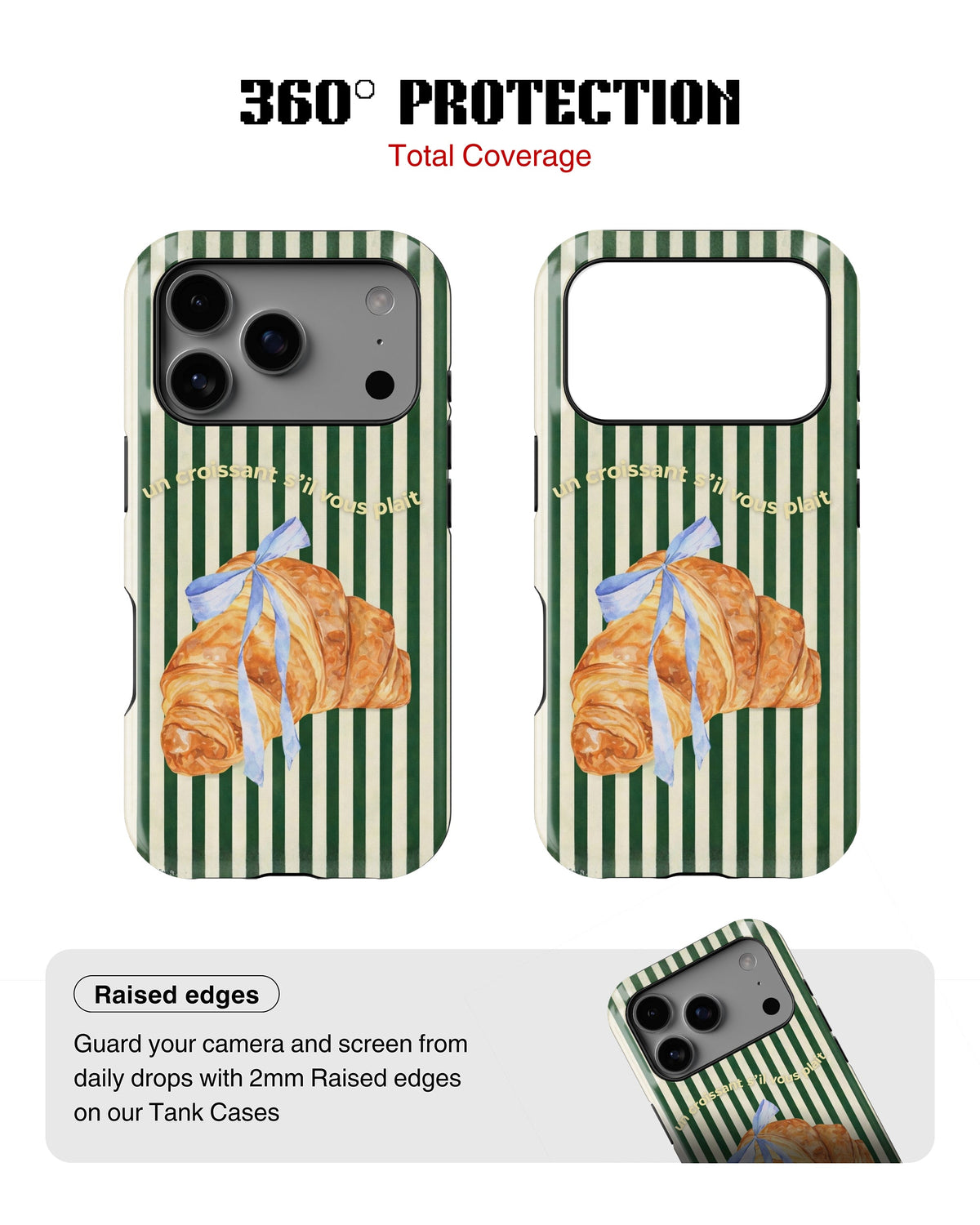 iPhone 17 Pro Max Tank Case | Girls Aesthetics (Paris Croissant)