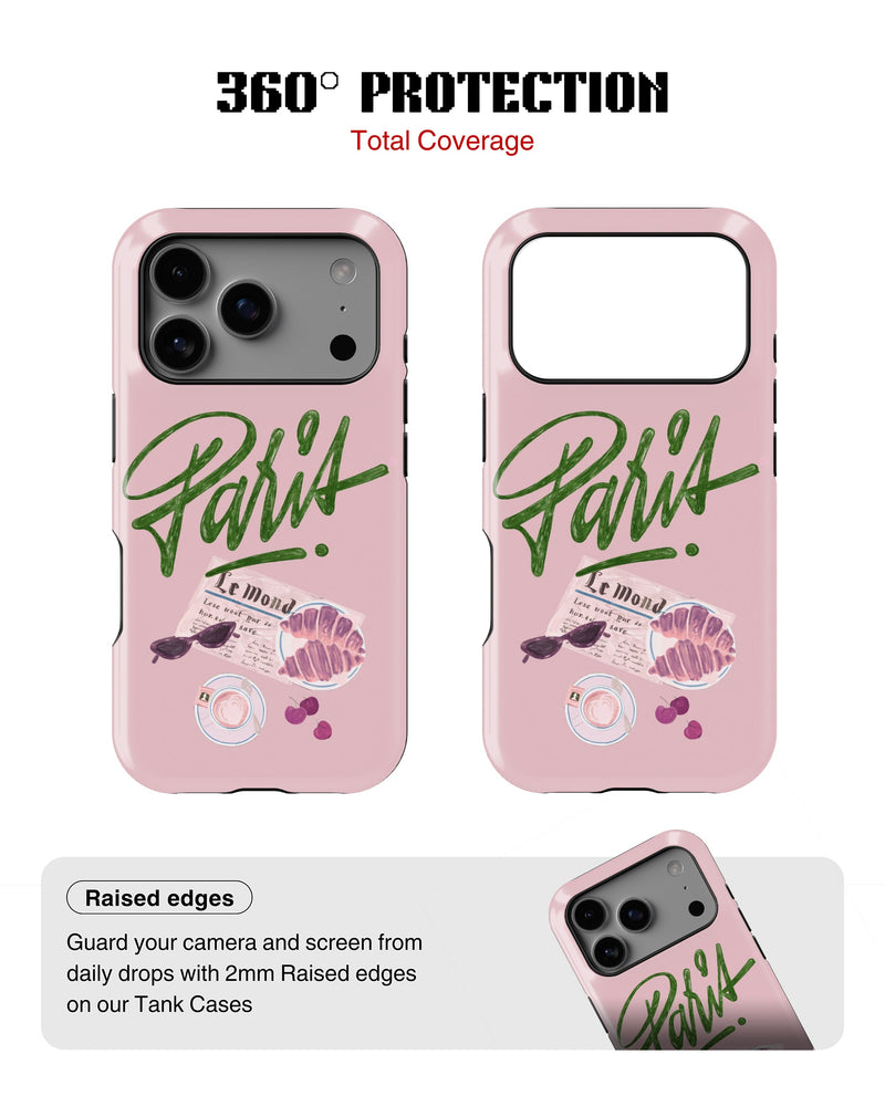 iPhone 17 Pro Tank Case | Girls Aesthetics (Paris Pink)