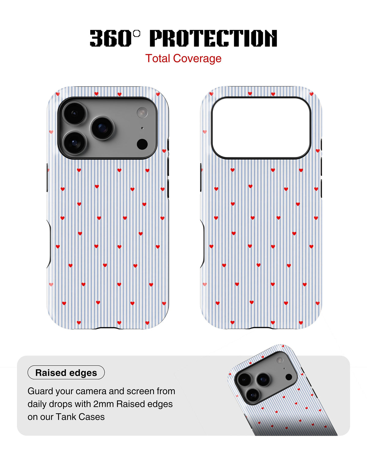 iPhone 17 Pro Max Tank Case | Girls Aesthetics (Sweet Stripes)