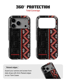 iPhone 17 Pro Tank Case | Textures (Tribal Noir)