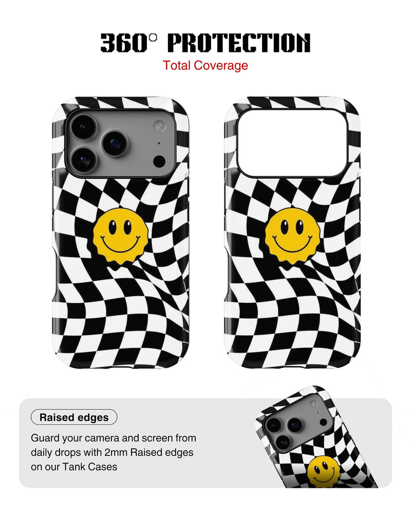 iPhone 17 Pro Max Tank Case | Modernism (Warped Smile)
