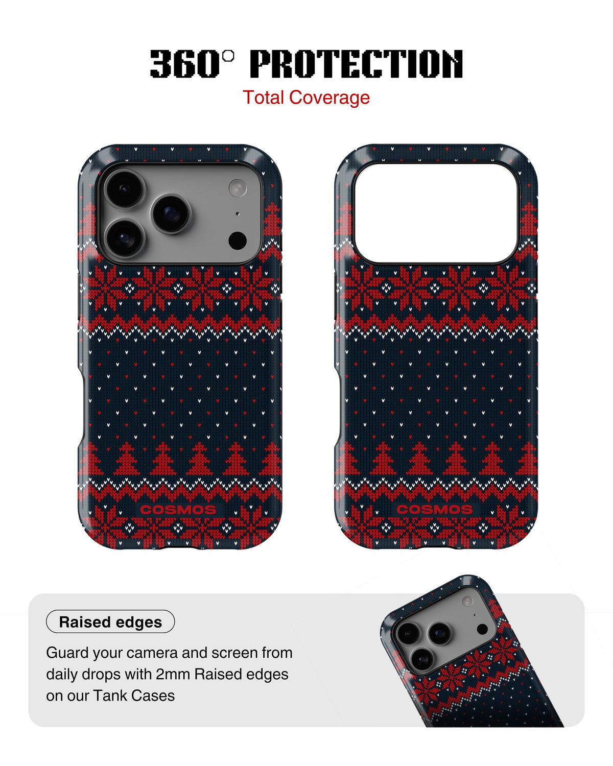 iPhone 17 Pro Tank Case | Textures (Winter Pines)