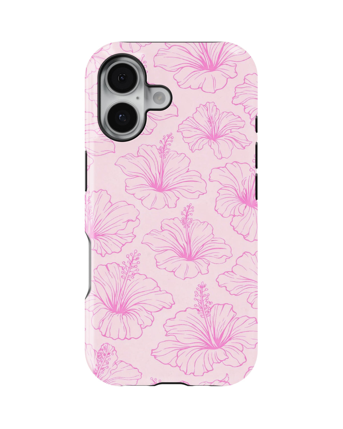 iPhone 17 Tank Case | Girls Aesthetics (Blush Hibiscus)