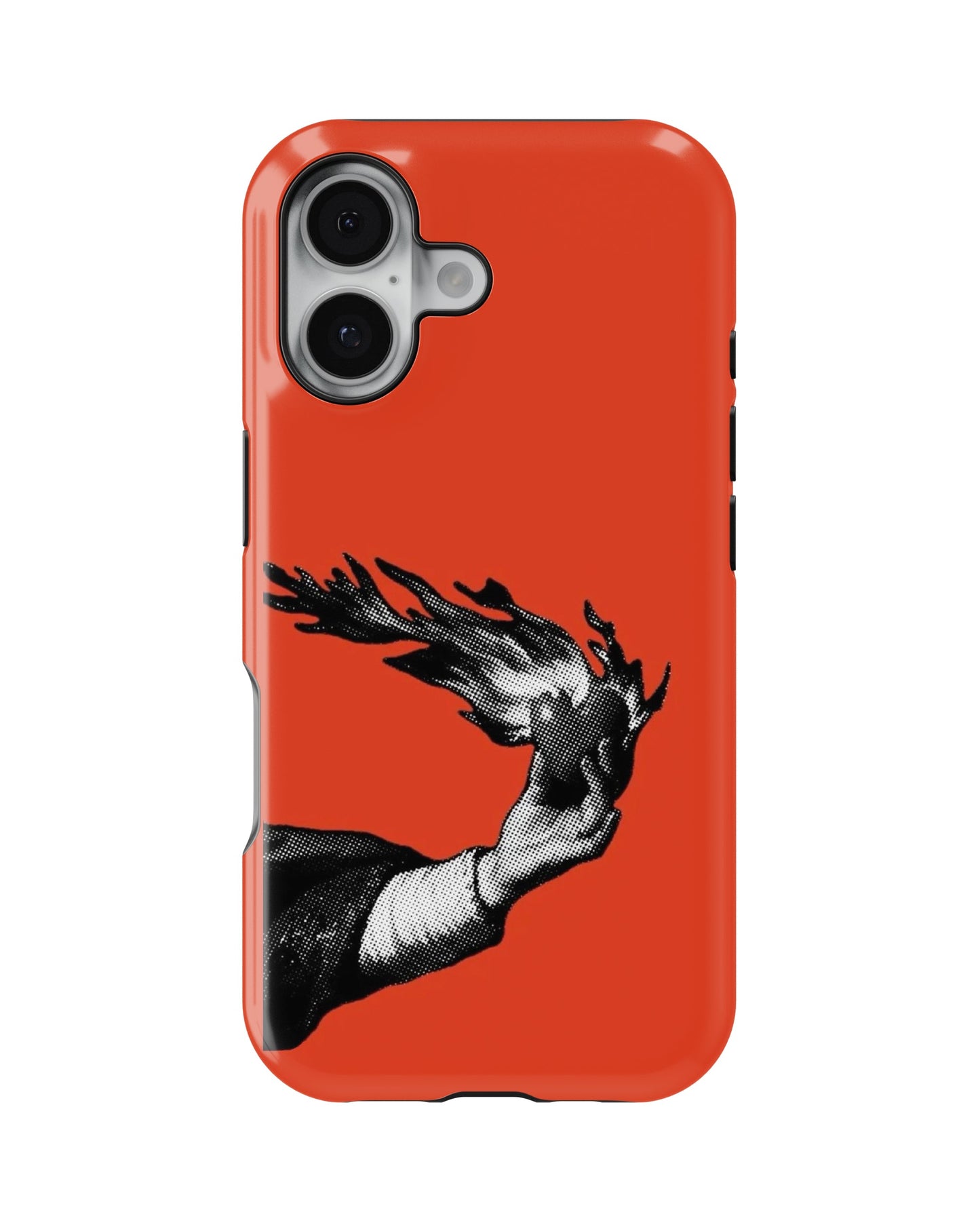 iPhone 16 Plus Tank Case | Modernism (Burning Hand)