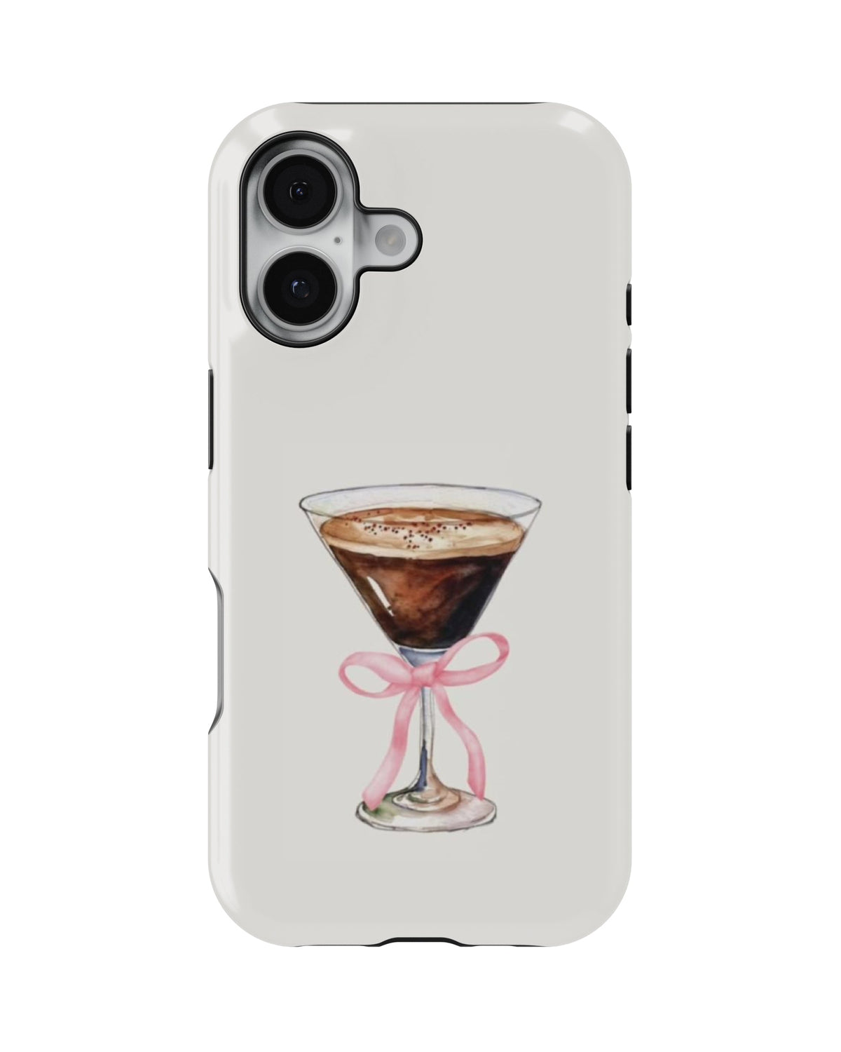 iPhone 16 Plus Tank Case | Girls Aesthetics (Espresso Bow)