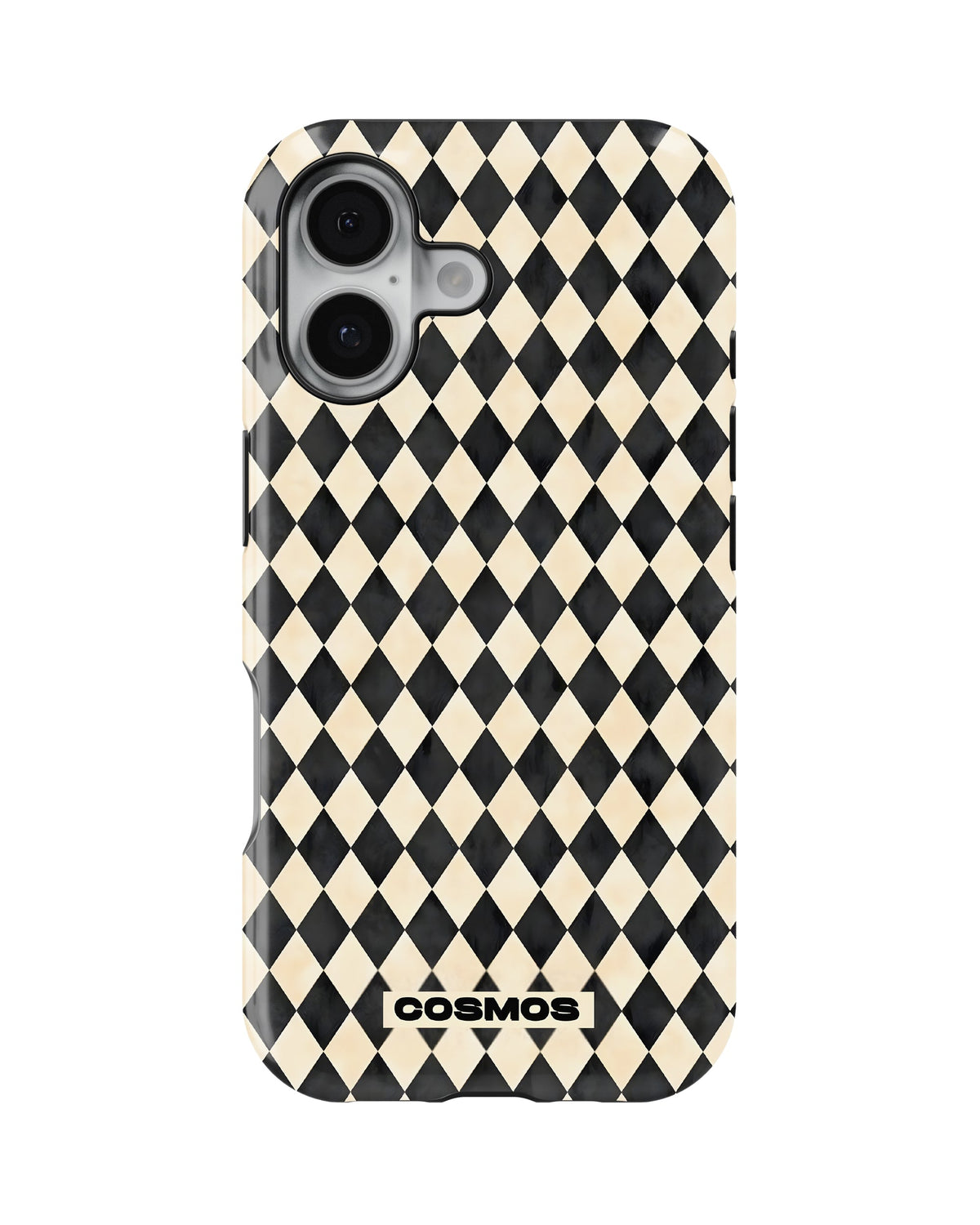 iPhone 16 Tank Case | Textures (Harlequin Ivory)