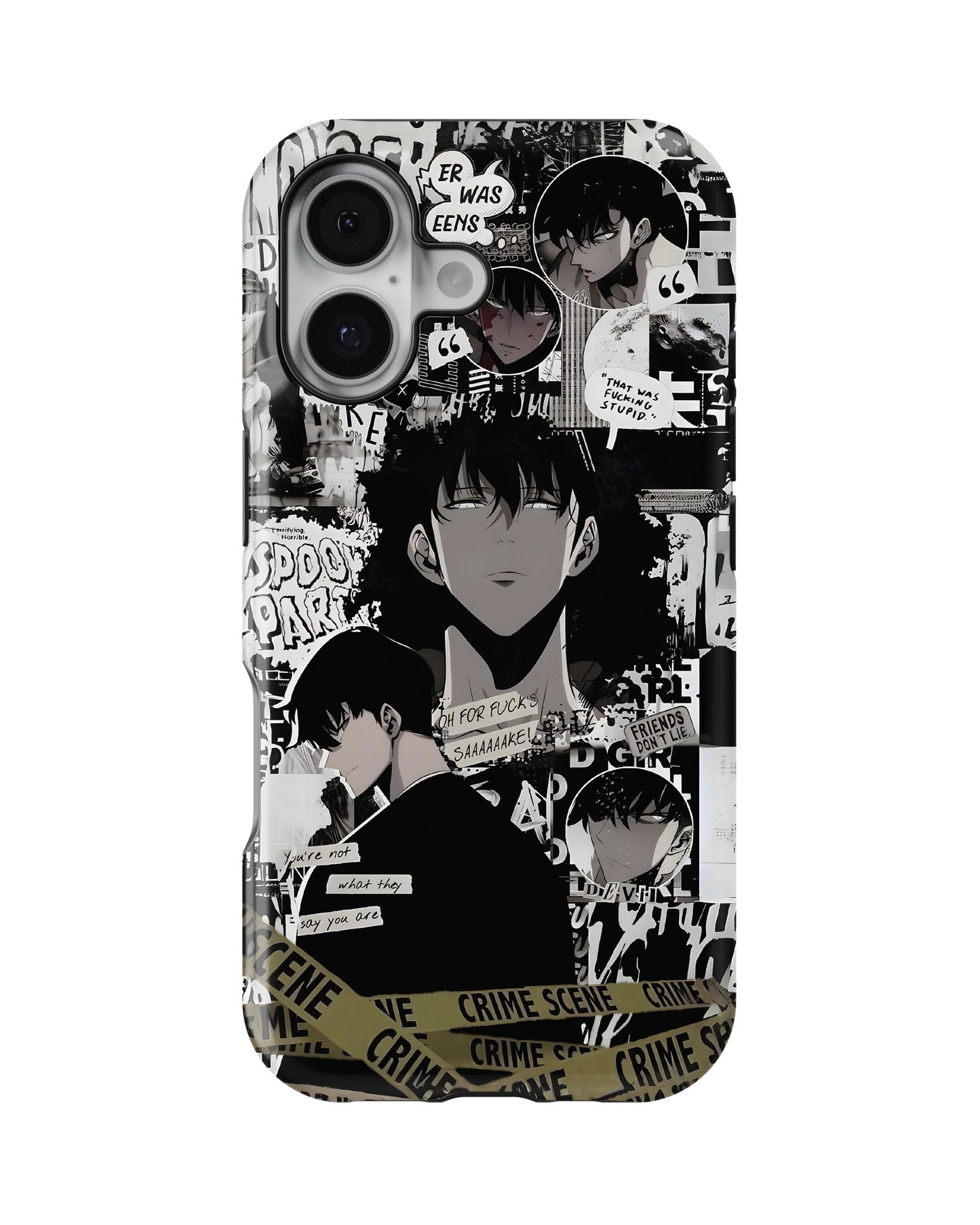 iPhone 16 Plus Tank Case | Anime (Manga Noir)