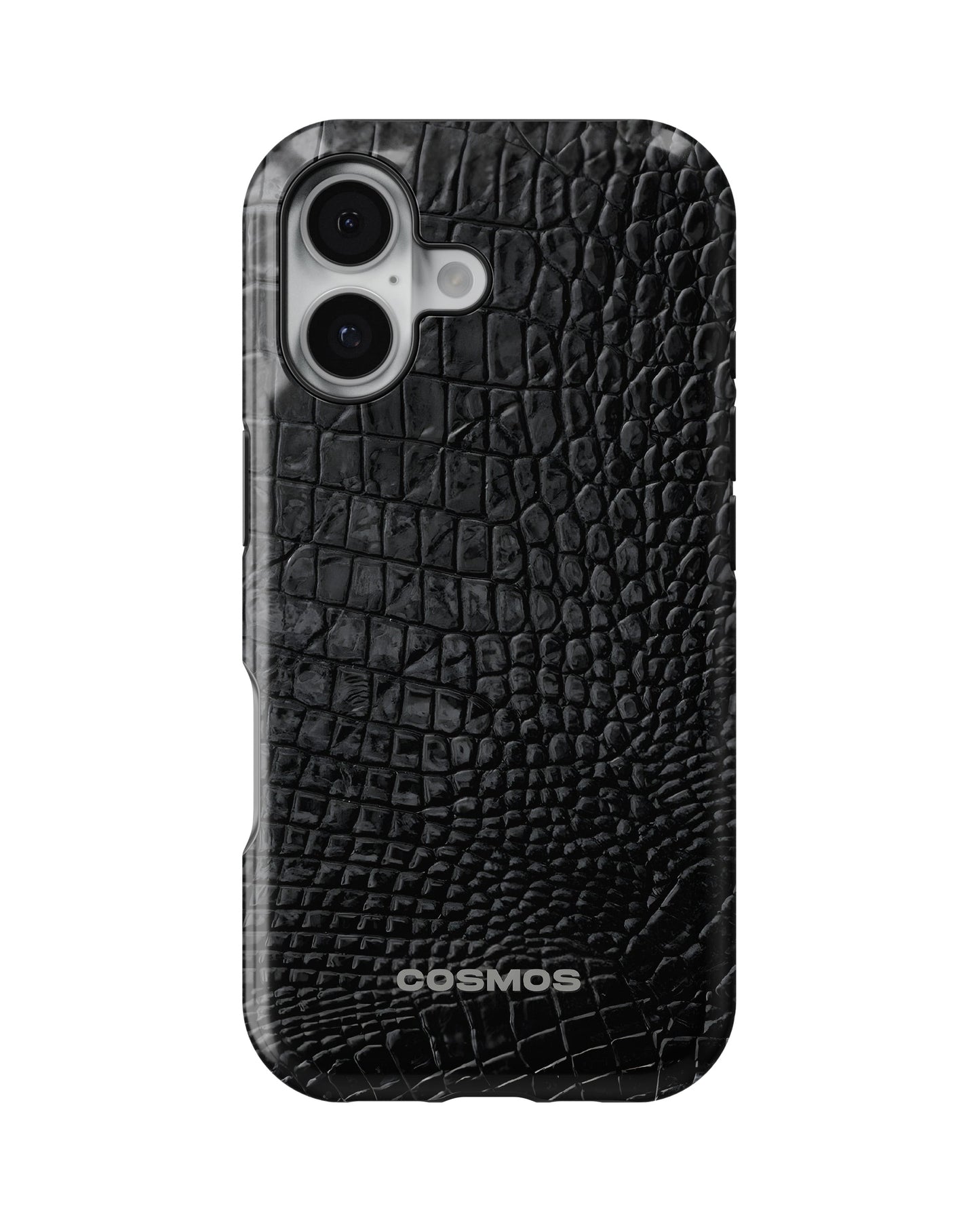 iPhone 16 Plus Tank Case | Textures (Obsidian Croc)