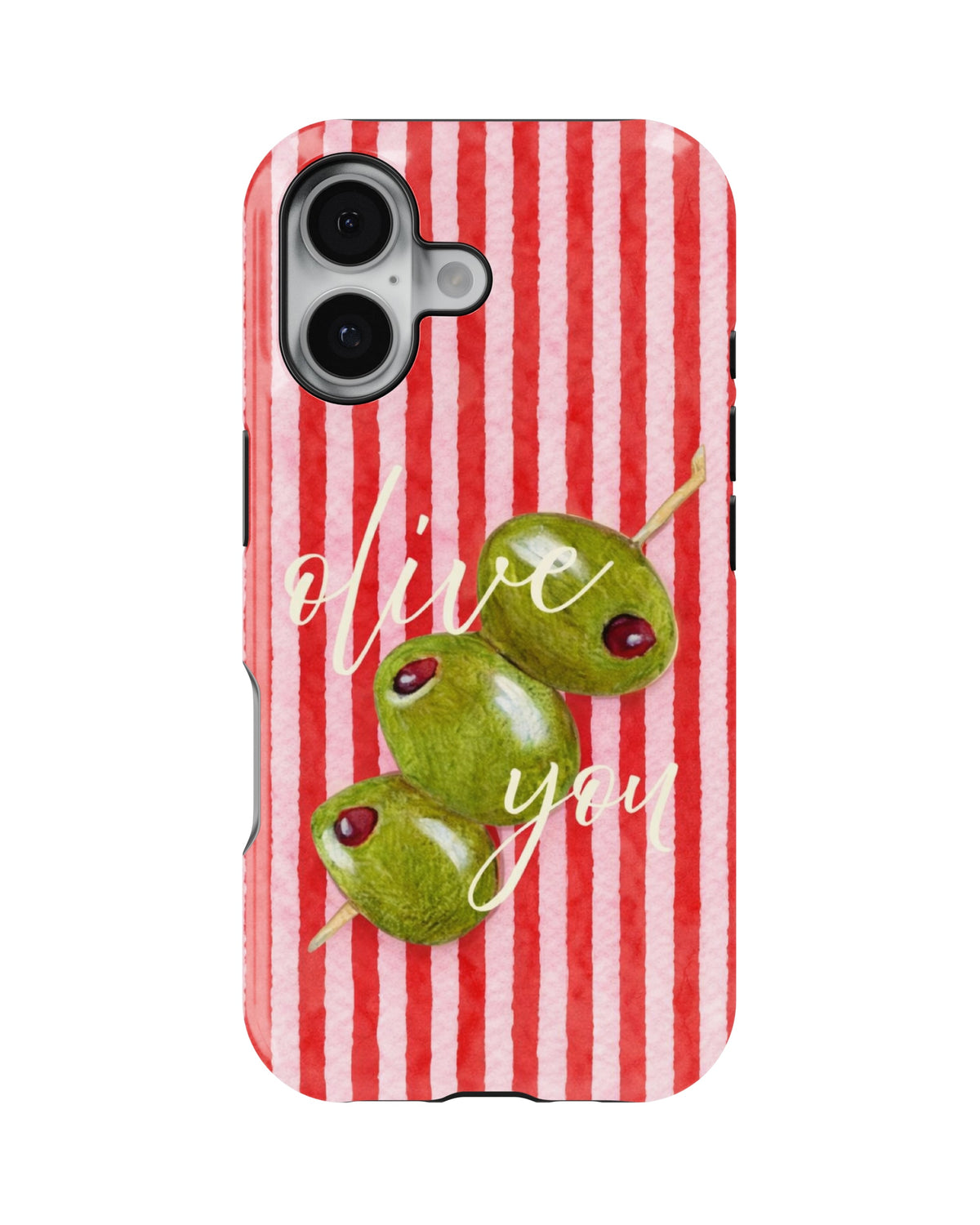 iPhone 16 Plus Tank Case | Girls Aesthetics (Olive Love)