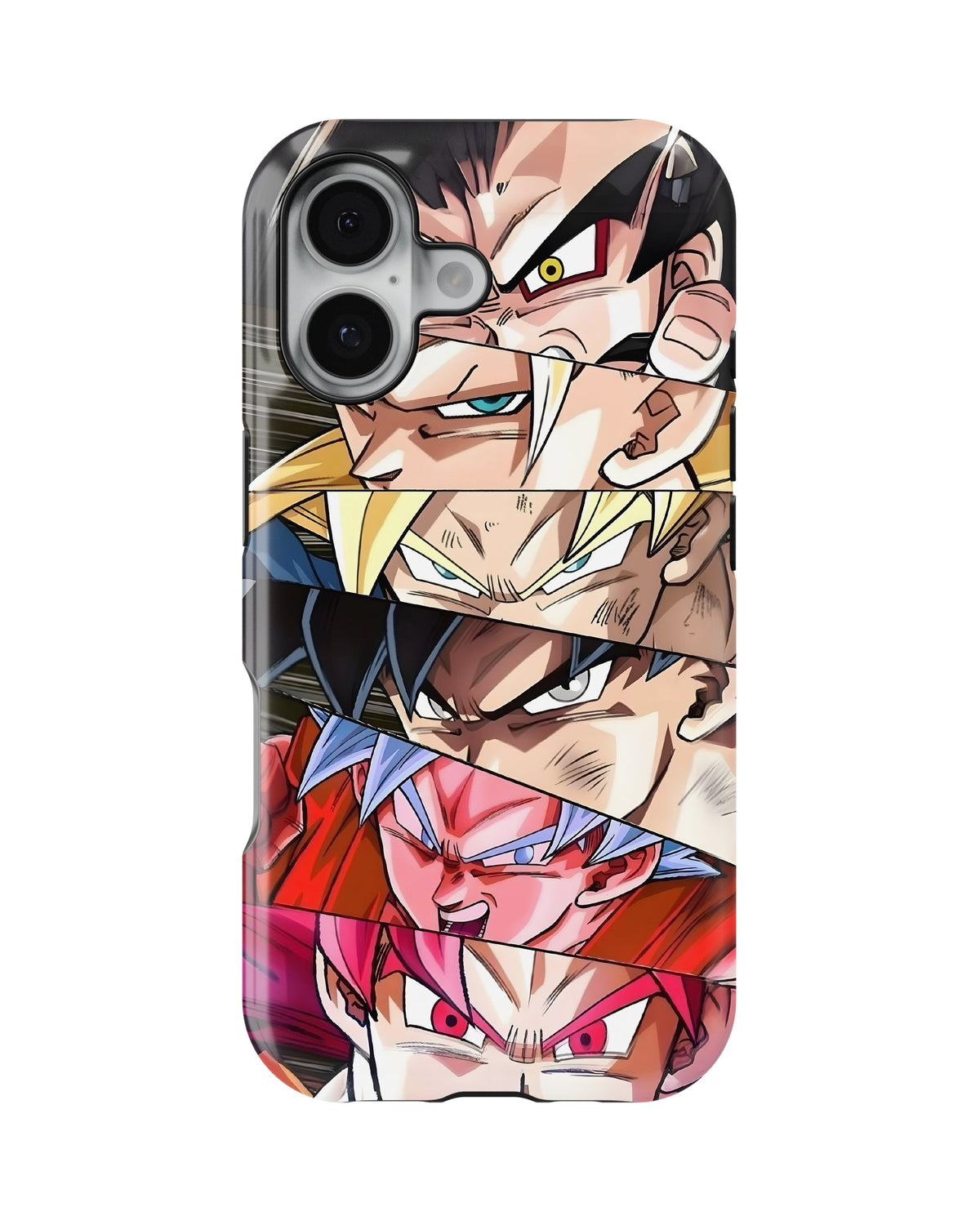 iPhone 16 Plus Tank Case | Anime (Saiyan Faces)