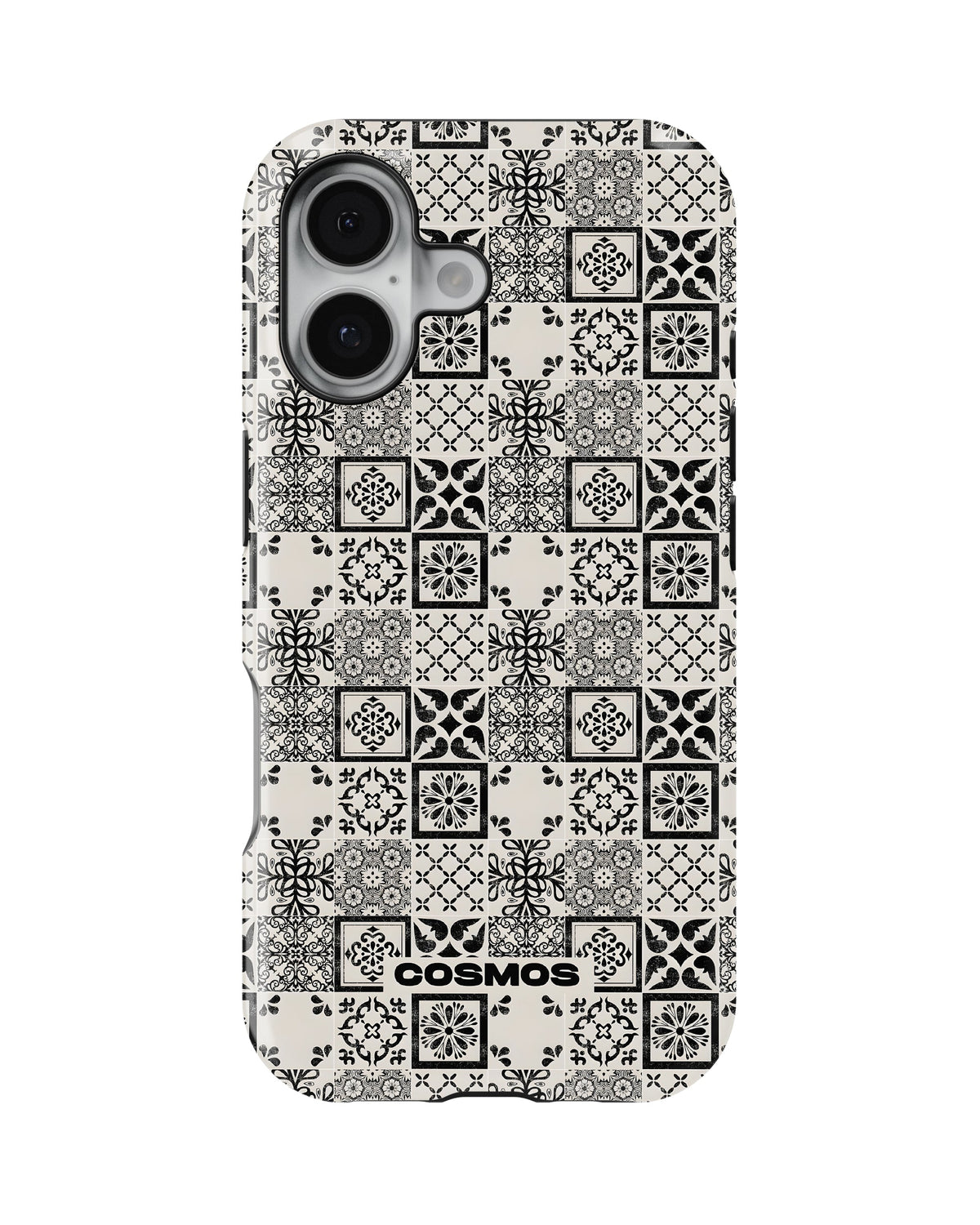 iPhone 16 Plus Tank Case | Textures (Vintage Mosaic)