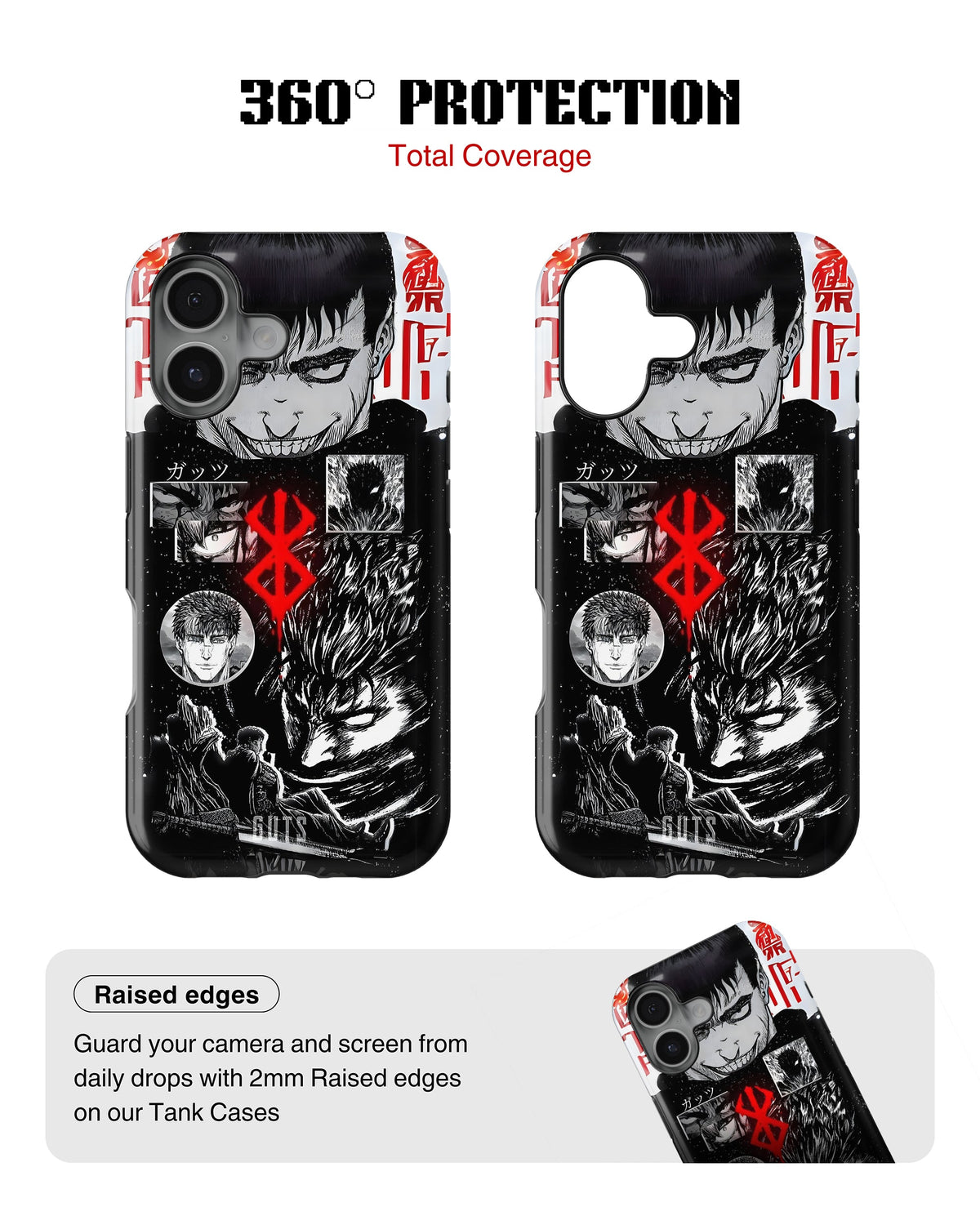 iPhone 16 Plus Tank Case | Anime (Black Swordsman)