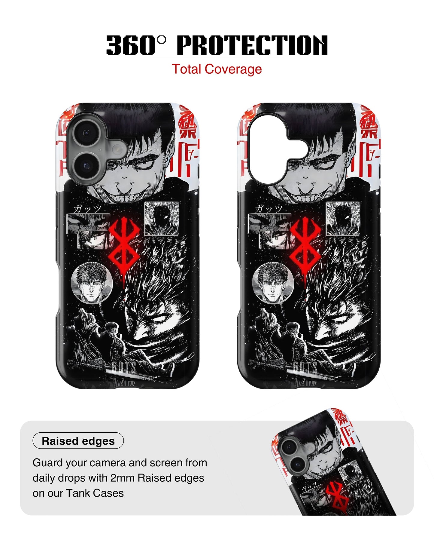 iPhone 16 Plus Tank Case | Anime (Black Swordsman)