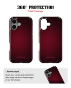 iPhone 16 Tank Case | Textures (Burgundy Fade)