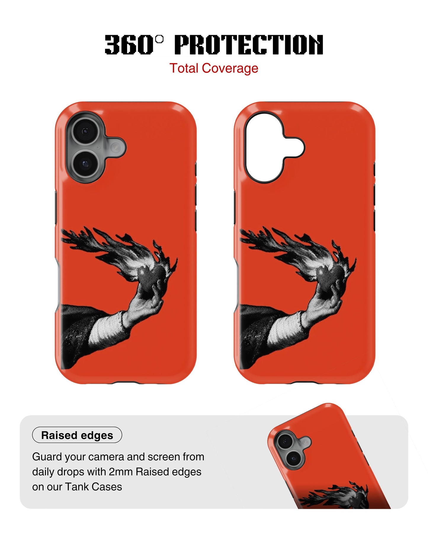 iPhone 16 Plus Tank Case | Modernism (Burning Hand)