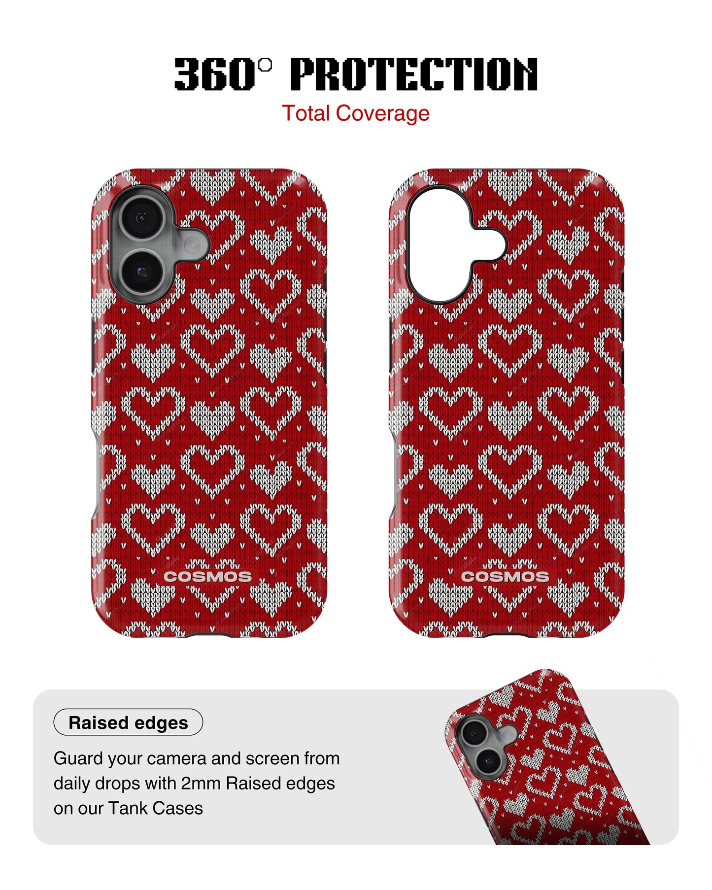 iPhone 17 Tank Case | Textures (Candy Hearts)