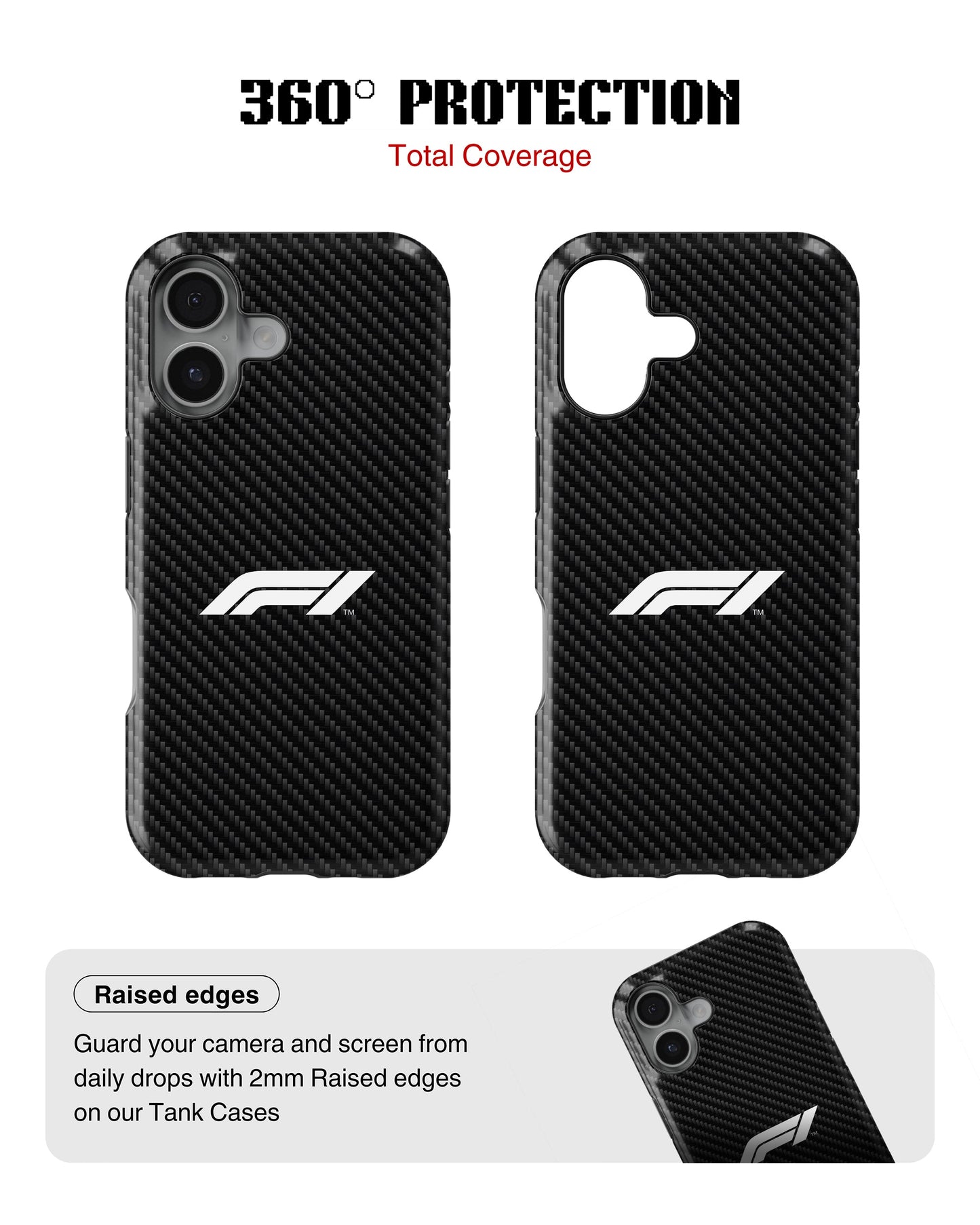 iPhone 16 Tank Case | Formula 1 (Carbon Grid)