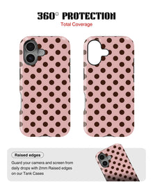 iPhone 16 Tank Case | Girls Aesthetics (Choco Dots)
