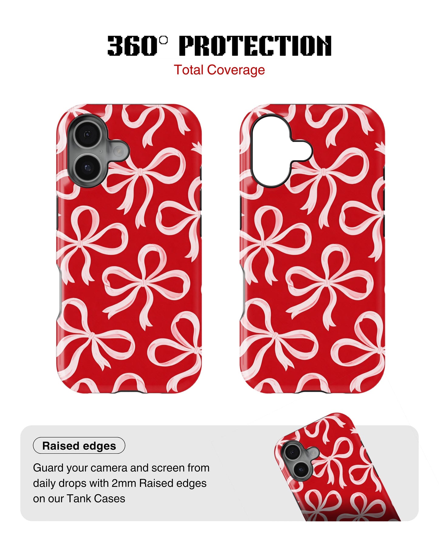 iPhone 17 Tank Case | Girls Aesthetics (Crimson Bows)