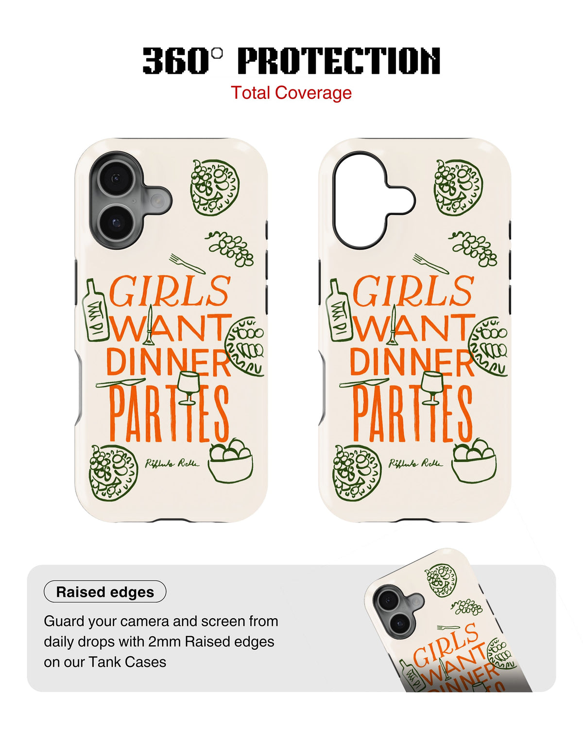 iPhone 16 Plus Tank Case | Girls Aesthetics (Dinner Party)