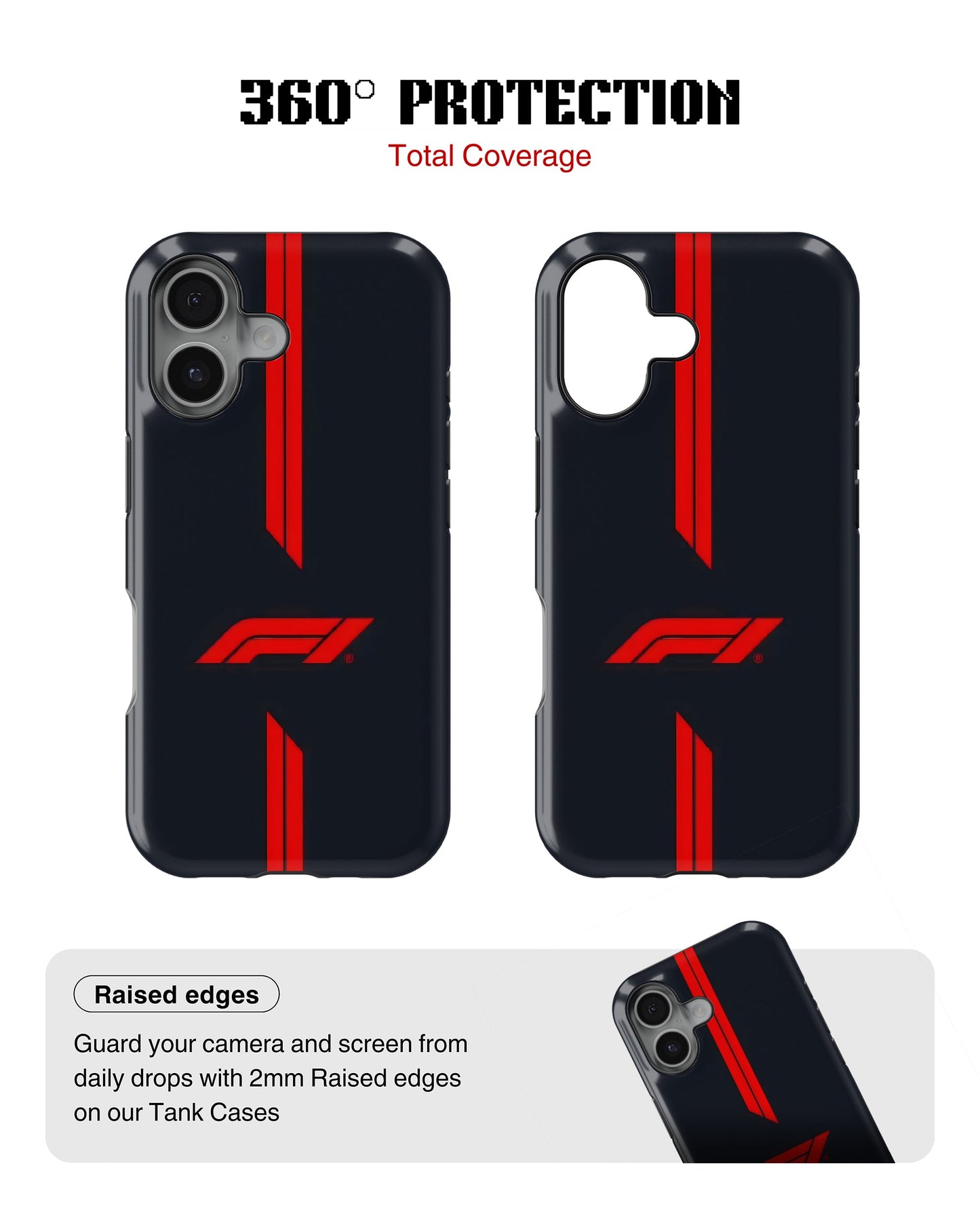 iPhone 16 Plus Tank Case | Formula 1 (F1 Grid)