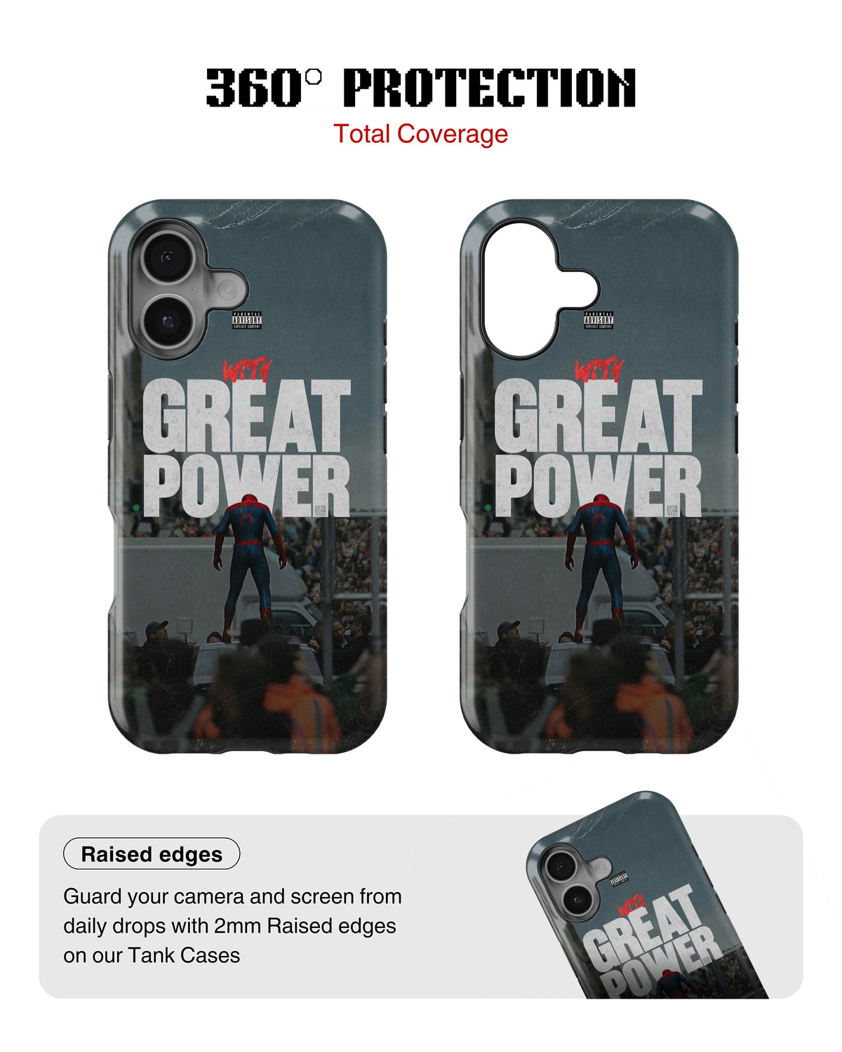 iPhone 16 Plus Tank Case | Superhero (Great Power)
