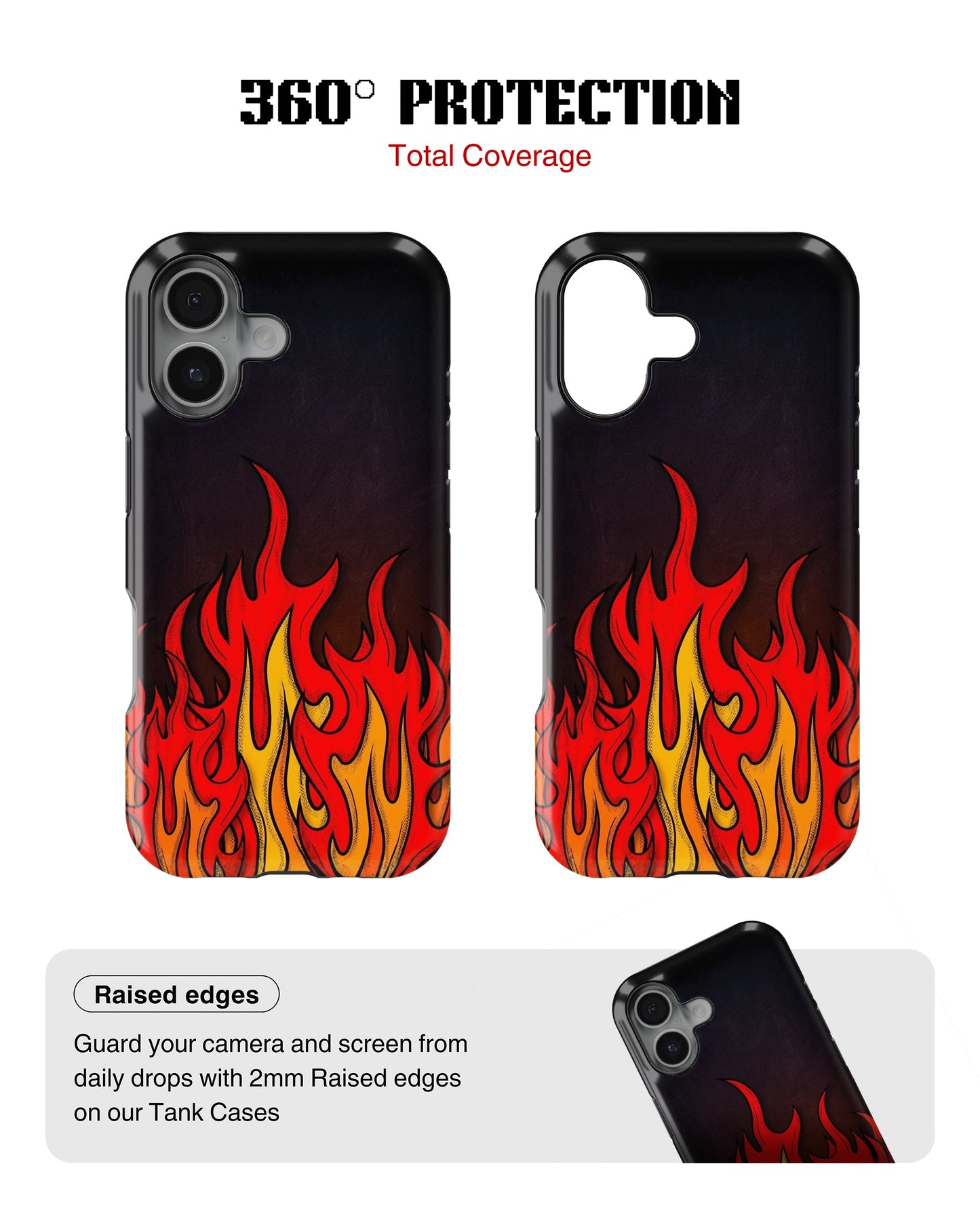 iPhone 16 Plus Tank Case | Modernism (Hellfire)